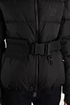 Куртка женская черная с манжетами-перчатками Moncler - логотип бренда. капюшон. 87% полиамид, 13% эластан. молния, пояс. два боковых кармана. Страна производитель: Италия. Уход: специализированная чистка - фото 6