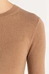 Saint Laurent Кашемировый джемпер женский бежевый - 100% кашемир. . . . Страна производитель: Франция. Уход: специализированная чистка - фото 5