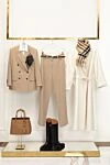 Кашемировый шарф бежевый женский с бахромой Burberry - узор крупная клетка, бахрома. 100% кашемир. Страна производитель: Италия. Уход: специализированная чистка - фото 4