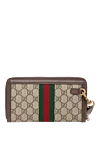 Мужская сумка-клатч Ophidia GG коричневая Gucci - красно-зеленая лента Web. 60% полиуретан, 20% хлопок, 20% полиэстер. пуговица, молния. Размер: Ш 21 х В 13 х Г 4 см. карман на молнии. Страна производитель: Италия. Уход: специализированная чистка - фото 4