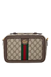 Gucci Маленькая сумка через плечо Ophidia с лентой Web мужская бежевая - орнамент GG. 60% полиуретан, 20% хлопок, 20% полиэстер. молния. Ремень: регулируемый плечевой ремень высотой 54 см. Размер: Ш 24 х В 16 х Г 7 см. Карман: один открытый карман внутри. . Страна производитель: Италия. Уход: специализированная чистка - фото 1