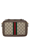 Маленькая сумка через плечо Ophidia с лентой Web мужская бежевая Gucci - орнамент GG. 60% полиуретан, 20% хлопок, 20% полиэстер. молния. Ремень: регулируемый плечевой ремень высотой 54 см. Размер: Ш 24 х В 16 х Г 7 см. Карман: один открытый карман внутри. . Страна производитель: Италия. Уход: специализированная чистка - фото 4