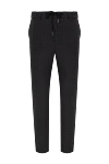Berwich Men's gray checkered trousers - small check pattern. 79% wool, 20% cotton, 1% elastane. button, zipper, drawstring. two side pockets, one back. Country of manufacture: Italy. Care: specialized cleaning - photo 1