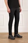 Berwich Men's gray checkered trousers - small check pattern. 79% wool, 20% cotton, 1% elastane. button, zipper, drawstring. two side pockets, one back. Country of manufacture: Italy. Care: specialized cleaning - photo 3