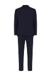 Sartoria Latorre Көк жүннен жасалған ерлер классикалық костюмі - Құрамы: 100% жүн. Жабу: түймелер. Қалталар: екі бүйір қалта, бір кеуде қалта. Шығарылған елі: Италия. Күтім: мамандандырылған тазалау - фото 7