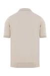 Beige men's polo with zipper made of cotton and silk Cesare di Napoli - 55% cotton, 45% silk. Closure: zipper. Country of origin: Italy. Care: specialized cleaning - photo 6