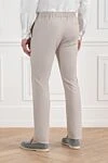 Men's beige trousers with drawstring Cesare di Napoli - 52% linen, 46% wool, 2% elastane. Closure: drawstring, zipper. two side pockets, one back pocket. Country of manufacture: Italy. Care: specialized cleaning - photo 4