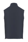 Corneliani Blue men's vest with zipper - brand logo. 100% polyester. Closure: zipper. two side pockets. Country of origin: Italy. Care: specialized cleaning - photo 7