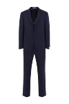 Corneliani Dark blue wool suit - 100% wool. Closure: buttons. two side pockets, one chest pocket. Country of manufacture: Italy. Care: specialized cleaning - photo 1