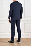 Dark blue wool suit Corneliani - 100% wool. Closure: buttons. two side pockets, one chest pocket. Country of manufacture: Italy. Care: specialized cleaning - photo 4