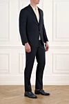Corneliani Классикалық ерлер костюмі көк - Құрамы: 100% жүн. Жабу: түймелер. Қалталар: екі бүйір қалта, бір кеуде қалта. . Шығарылған елі: Италия. Күтім: арнайы тазалау - фото 3