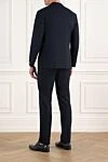 Классикалық ерлер костюмі көк Corneliani - Құрамы: 100% жүн. Жабу: түймелер. Қалталар: екі бүйір қалта, бір кеуде қалта. . Шығарылған елі: Италия. Күтім: арнайы тазалау - фото 4