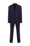 Corneliani Men's classic wool suit blue - 100% wool. Closure: buttons. two side pockets, one chest pocket. . Country of origin: Italy. Care: specialized cleaning - photo 1
