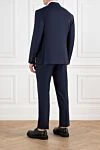 Men's classic wool suit blue Corneliani - 100% wool. Closure: buttons. two side pockets, one chest pocket. . Country of origin: Italy. Care: specialized cleaning - photo 4