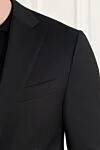 Corneliani Классикалық қара ерлерге арналған жүннен жасалған костюм - Құрамы: 100% жүн. Жабу: түймелер. Қалталар: екі бүйір қалта, бір кеуде қалта. . Шығарылған елі: Италия. Күтім: арнайы тазалау - фото 5