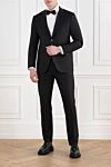Костюм классический мужской шерстяной черный Corneliani - 100% шерсть. пуговицы. два боковых кармана, один нагрудный. . Страна производитель: Италия. Уход: специализированная чистка - фото 2