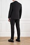Костюм классический мужской шерстяной черный Corneliani - 100% шерсть. пуговицы. два боковых кармана, один нагрудный. . Страна производитель: Италия. Уход: специализированная чистка - фото 4