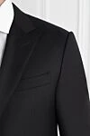 Corneliani Костюм классический мужской шерстяной черный - 100% шерсть. пуговицы. два боковых кармана, один нагрудный. . Страна производитель: Италия. Уход: специализированная чистка - фото 5