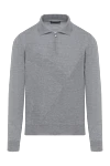 Corneliani Gray classic long sleeve wool polo with zip - 100% wool. Closure: zipper. Country of manufacture: Italy. Care: specialized cleaning - photo 1