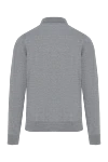Gray classic long sleeve wool polo with zip Corneliani - 100% wool. Closure: zipper. Country of manufacture: Italy. Care: specialized cleaning - photo 6