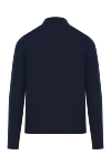 Blue polo with buttons and long sleeves Corneliani - 50% cotton, 30% cashmere, 20% silk . Closure: buttons. Country of manufacture: Italy. Care: specialized cleaning - photo 6