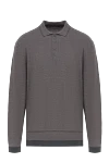 Corneliani Коричневое шерстяное поло с длинным рукавом мужское - 100% шерсть. пуговицы . Страна производитель: Италия. Уход: специализированная чистка - фото 1