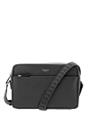 Serapian East West Messenger bag in Cachemire leather, blue - brand logo. Italian wrinkled calfskin. Closure: zipper. Strap: Adjustable leather shoulder strap with Mosaico finish. Dimensions: 25x17x7 cm. front zip pocket, one compartment with flat pocket. Country of manufacture: Italy. Care: specialized cleaning - photo 5