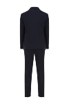 Single-breasted blue suit for men made of wool Lubiam - 100% wool. Closure: buttons. 2 side pockets, one chest pocket. Country of manufacture: Italy. Care: specialized cleaning - photo 6
