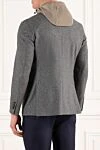 Gray men's wool jacket Lubiam - 100% wool. Additional: hood. two side pockets, one chest pocket. zipper, drawstring, buttons. . Country of origin: Italy. Care: specialized cleaning - photo 4