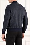 Soft blue men's cotton jacket with buttons Lubiam - 100% cotton. Closure: buttons. two side pockets. Country of manufacture: Italy. Care: specialized cleaning - photo 4