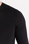 Corneliani Черный шерстяной джемпер мужской с логотипом - логотип бренда. 100% шерсть. Страна производитель: Италия. Уход: специализированная чистка - фото 5