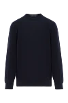 Corneliani Классический джемпер прямого кроя из шерсти синего цвета
 - 100% шерсть. Цвет: синий. . . Страна производитель: Италия. Уход: специализированная чистка - фото 1