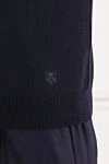 Corneliani Классический джемпер прямого кроя из шерсти синего цвета
 - 100% шерсть. Цвет: синий. . . Страна производитель: Италия. Уход: специализированная чистка - фото 5