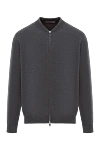 Corneliani Бомбар жағасы бар жүн матадан жасалған қара сұр реңктегі кардиган
 - Құрамы: 100% жүн. Бекіткіш: найзағай. . Шығарылған елі: Италия. Күтім: мамандандырылған тазалау - фото 1