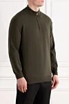 Corneliani Жүннен және кашемирден жасалған тасбақа сыдырма тройер қою жасыл - Құрамы: 90% жүн, 10% кашемир. Бекіткіш: найзағай. Шығарылған елі: Италия. Күтім: арнайы тазалау - фото 3