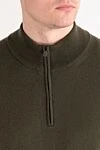 Corneliani Жүннен және кашемирден жасалған тасбақа сыдырма тройер қою жасыл - Құрамы: 90% жүн, 10% кашемир. Бекіткіш: найзағай. Шығарылған елі: Италия. Күтім: арнайы тазалау - фото 5