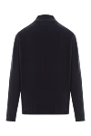 Wool and cashmere turtleneck zip troyer navy Corneliani - 90% wool, 10% cashmere. Fastener: zipper. Country of origin: Italy. Care: specialized cleaning - photo 6