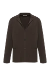Corneliani Пиджак мужской коричневый трикотажный с накладными карманами - 100% шерсть . пуговица. два боковых кармана, два нагрудных накладных кармана. Страна производитель: Италия. Уход: специализированная чистка - фото 1