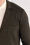 Corneliani Пиджак мужской коричневый трикотажный с накладными карманами - 100% шерсть . пуговица. два боковых кармана, два нагрудных накладных кармана. Страна производитель: Италия. Уход: специализированная чистка - фото 5