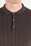 Corneliani Бедерлі биязы жүннен тоқылған қоңыр поло жейде
 - Декорация: қырлы. Құрамы: 100% жүн. Түсі: қоңыр. Бекіткіш: түймелер. . Шығарылған елі: Италия. Күтім: арнайы тазалау - фото 5