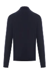 Polo shirt with textured burgundy insert and dark blue zip sleeves
 Corneliani - burgundy insert. 100% wool. Fastener: zipper. . Country of origin: Italy. Care: specialized cleaning - photo 6