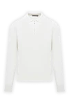 Corneliani Жеңі ұзын ақ жүннен жасалған поло жейде - Құрамы: 100% жүн. Бекіткіш: найзағай. . Шығарылған елі: Италия. Күтім: арнайы тазалау - фото 1
