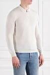 Corneliani Жеңі ұзын ақ жүннен жасалған поло жейде - Құрамы: 100% жүн. Бекіткіш: найзағай. . Шығарылған елі: Италия. Күтім: арнайы тазалау - фото 3