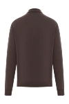 Long sleeve polo shirt in brown wool with contrast sleeves and collar Corneliani - Contrast sleeves and collar. Material: 100% wool. zip. . Country of origin: Italy. Care: specialized cleaning - photo 6