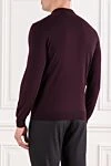Corneliani Wine-colored jersey polo with buttons
 - 100% wool. Color: burgundy. buttons. . Country of origin: Italy. Care: specialized cleaning - photo 3