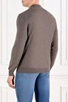 Brown wool long sleeve button down polo shirt Corneliani - 100% wool. buttons. . Country of origin: Italy. Care: specialized cleaning - photo 4