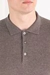 Corneliani Brown wool long sleeve button down polo shirt - 100% wool. buttons. . Country of origin: Italy. Care: specialized cleaning - photo 5