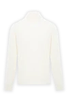 Corneliani Трикотажный джемпер белый с воротником-стойкой из тонкой шерсти
 - логотип бренда. 100% шерсть. Цвет: белый. . Страна производитель: Италия. Уход: специализированная чистка - фото 1