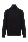 Corneliani Мужской джемпер с лаконичным дизайном и плотной горловиной черный
 - логотип бренда. 100% шерсть. Цвет: черный. . Страна производитель: Италия. Уход: специализированная чистка - фото 1
