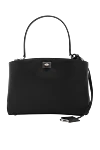 Balenciaga Маленькая женская сумка Rodeo черного цвета из телячьей кожи - 100% телячья кожа. Размеры: Д29 x В20 x Ш10 см. Длина ремня: съемный ремень через плечо (высота: 56 см). Длина ручки: одна ручка для переноски в руке (высота: 18 см). широкий передний карман, 1 внутренний карман на молнии, 2 плоских кармана сзади. поворотный замок. Страна производитель: Италия. Уход: специализированная чистка - фото 1